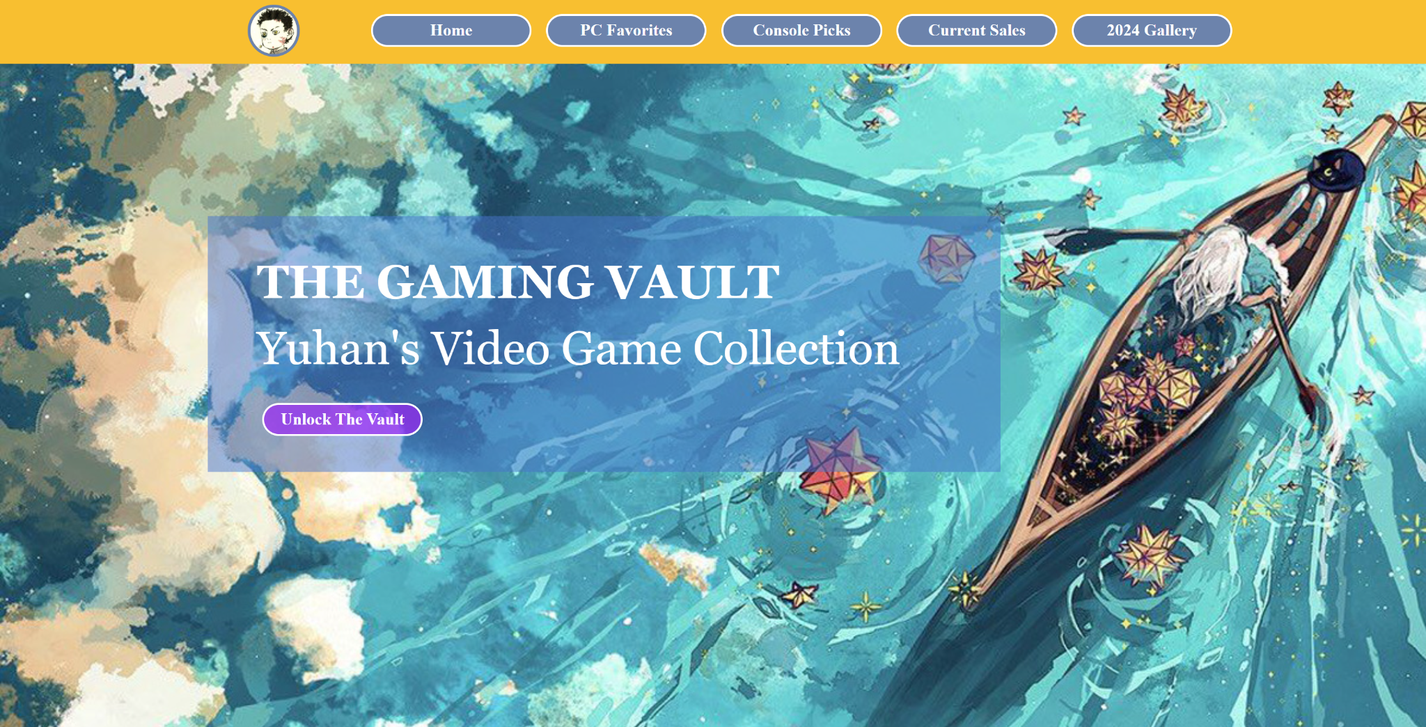 My Favourite Games website preview